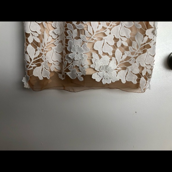 NWOT BHLDN white floral and nude cocktail dress - Picture 3 of 5